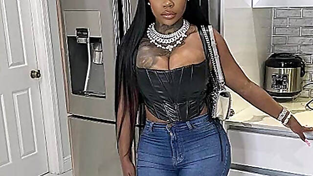 Watch Thick Ebony With Huge Boobs Fucks Bbc - Bbw, Bbc, Ebony Porn
