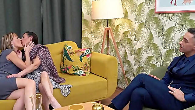 Teen grannies have taboo anal sex threesome creampie mature big boobs