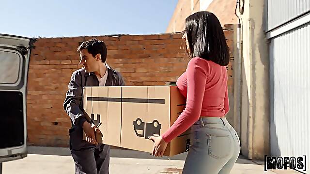 Valeria Valois with natural tits enjoys while being fucked hard