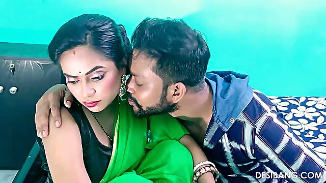 Indian couple enjoys passionate sex with their maid