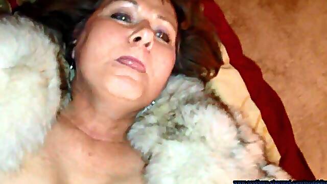 Busty Bliss In Fur Sucking & Cummed Breasts Pt2 - TacAmateurs