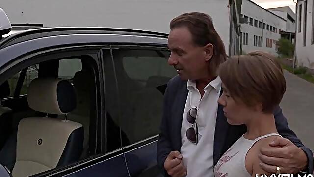 Hot German chick takes a chrubby dick