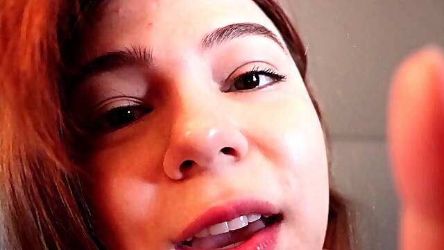 Big tit amateur brunette fucks a dildo close up and hardcore