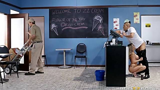 Beautiful big-boobed blonde Kat Dior fucked good in the ass