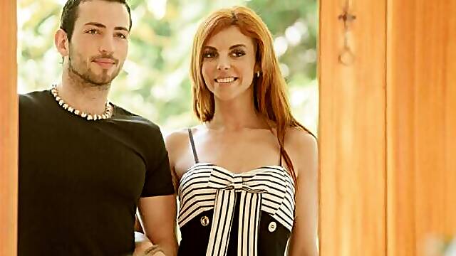 Good-looking redhead chick Bianca Resa is enjoying hot anal fuck