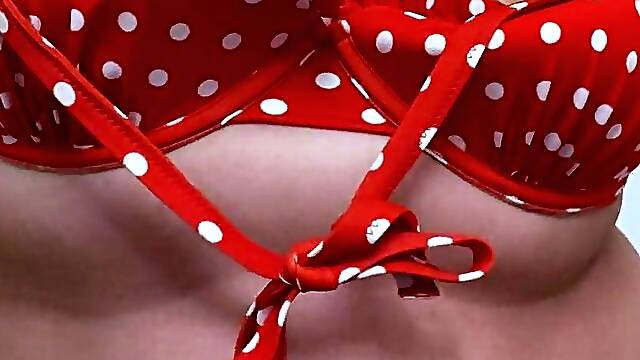 Red Bikini Strip Tease Karla Lane