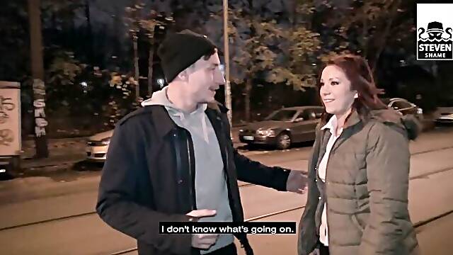 Sex in the park movie with alluring Nathalie and Berlin from Steven Shame
