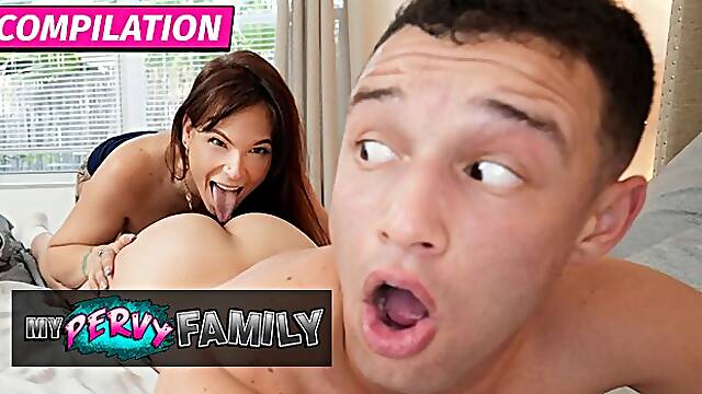My Pervy Family featuring Syren De Mer and Andi Jamess gagging movie