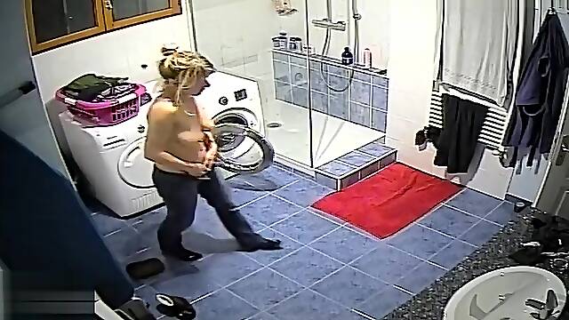 In the shower of a French family