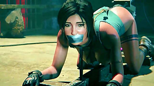 3D cartoon Lara Croft got imprisoned and fucked hard