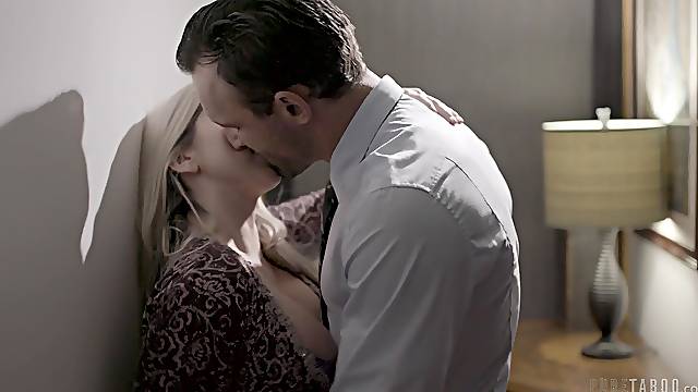 Cuckold husband is swathing his wife making love with horny lover