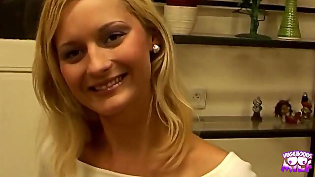 A Shy Blonde Gets Interviewed And Filmed Pov Giving A Sloppy Blowjob Until Facial