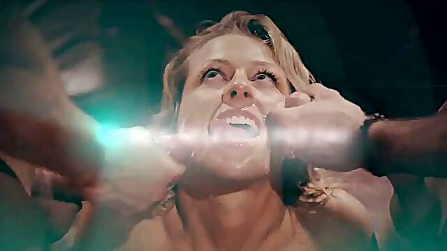 ADULT TIME - Big Tits Finnish Chick Angie Lynx Has Her Holes Ravaged In SUPER WILD DP FUCKING!