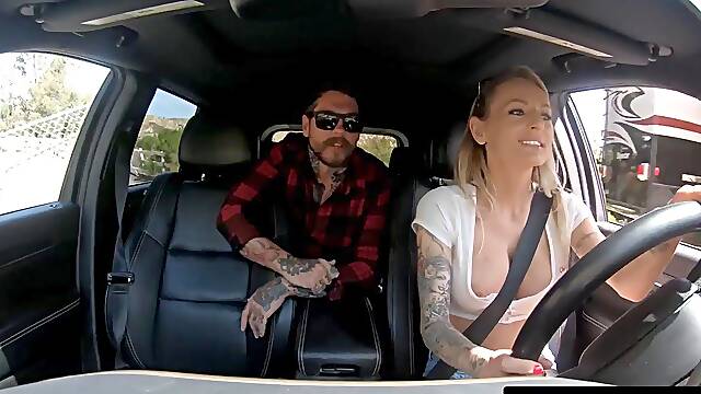 ADULT TIME - Busty Taxi Driver Natasha Starr Delivers 5-Star Service With Deepthroat Dick Riding: Porn