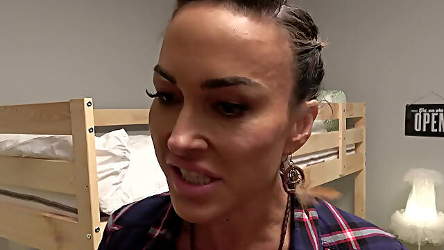 Aubrey Black used as a fuck toy by fellow traveler