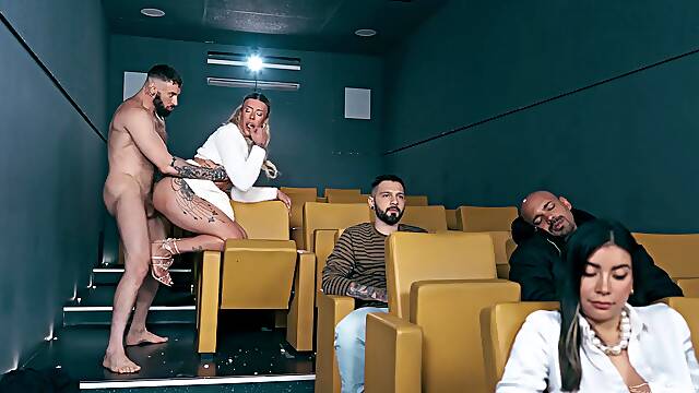 She-cock Hardening At The Cinema