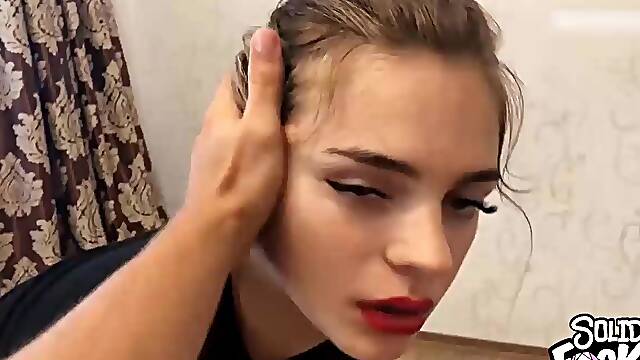 LADY GAGA Passionate Blowjob with Red