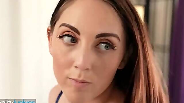 Steamy dark haired in softcore undergarments, Nikki Huntsman enjoys to have hard-core intercourse with Nathan Bronson