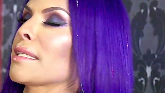 Busty TS Foxxy plays cock before anally bang her submissive boyfriend