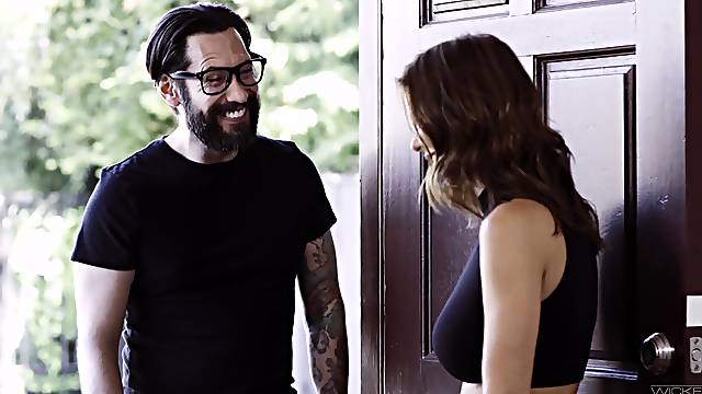 Busty MILF dazzles son's best friend with real sex