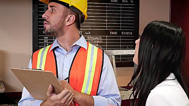 Fine ass wife tries insane anal sex with the handyman