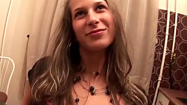 Super hot college fucking with a busty cutie