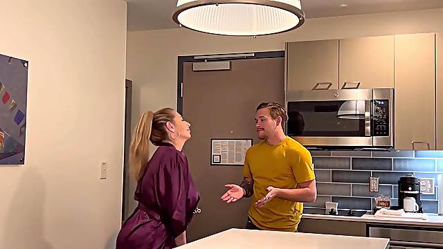 Stepson Alex Envy Comes Find His Stepmom Danni Jones To Get Her To Come Home Any Way He Can