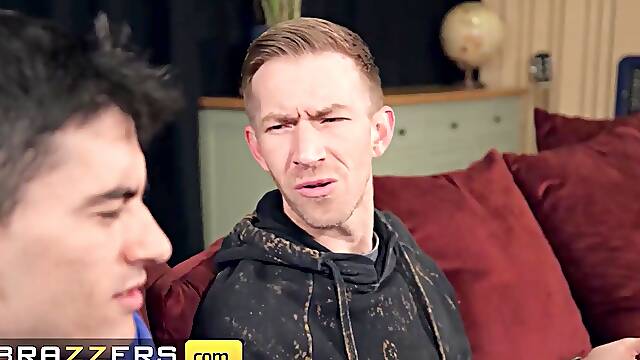 BRAZZERS - Busty Daisy May Gets Her Mouth & Pussy Filled With Two Huge Dicks In A Wild threesome