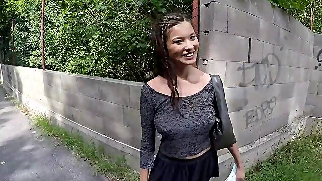 Public Agent - Japanese tourist with natural boobs really isnt sure she wants to do this