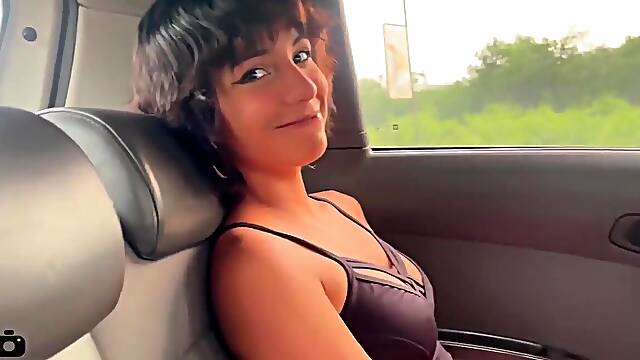 I Fuck My Cute Stepsister Hard In The Car While My Stepdad Takes Us