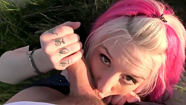 Sexy Tattooed Harlot Talks Dirty And Fucks Outdoors