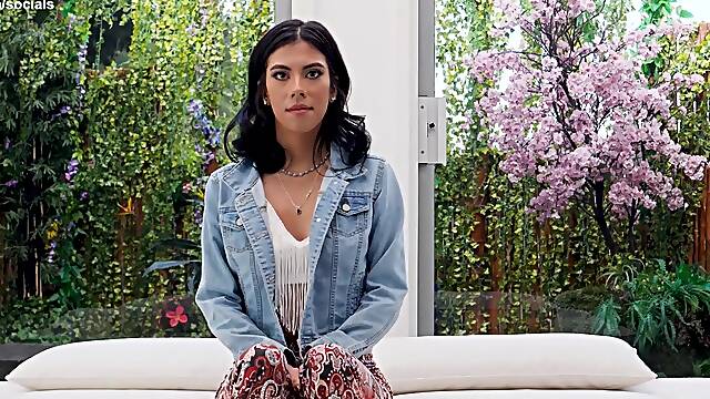 Skinny Latina sports making a thick cock erupt with jizz