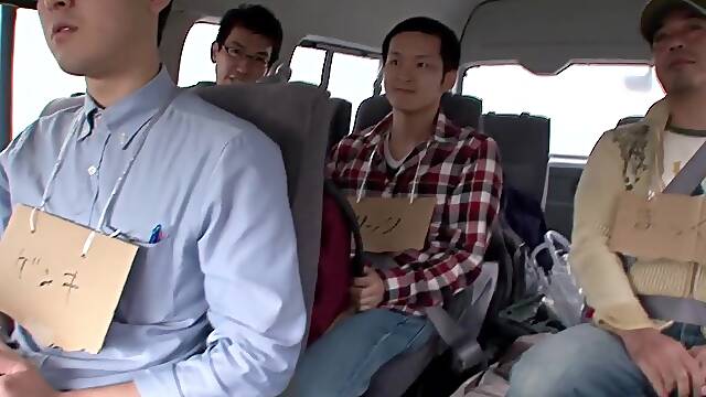 Busty japanese leather las cockrides in group