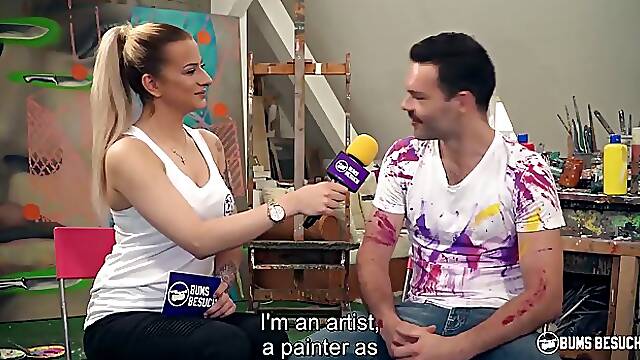 Wild Vicky got fucked in a studio, instead of posing for a very handsome artist