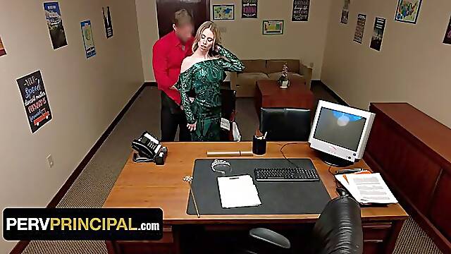 Hot blonde MILF Anya Olsen gets fucked by principal