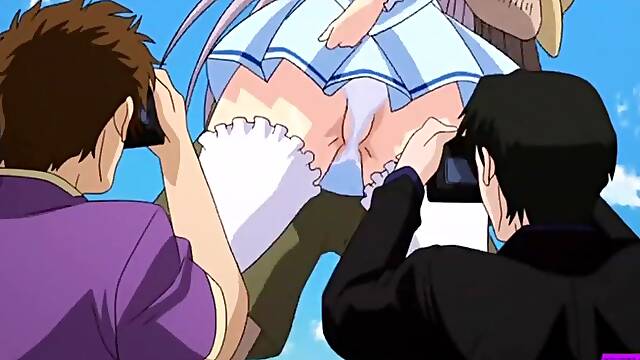 Uniformed maid Aya Hinata gets a facial in her wet cosplay outfit