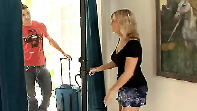 Big-Titted MILF Mom Saves the Day with Huge Cock