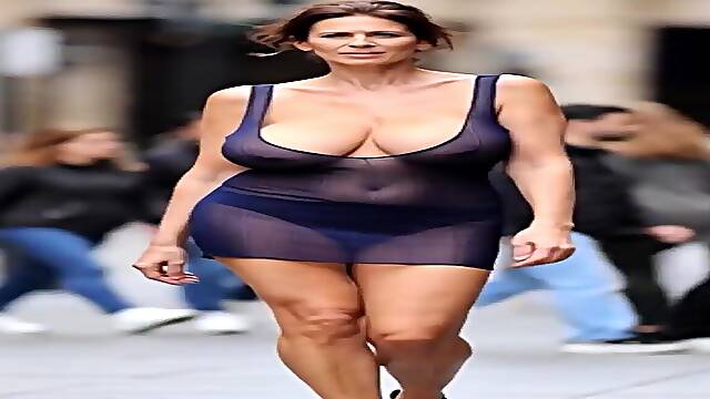 Busty MILFs flaunt massive natural tits in braless compilation