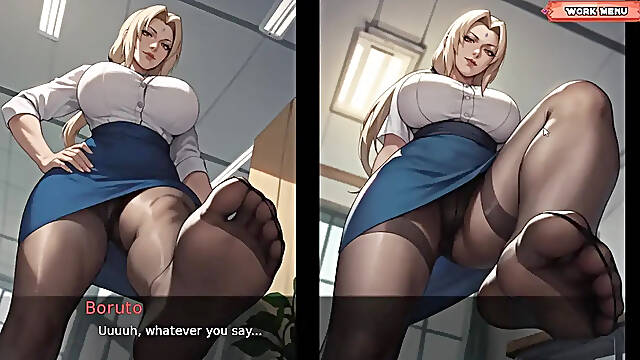 Nurse Tsunade nurses my boner until I cum