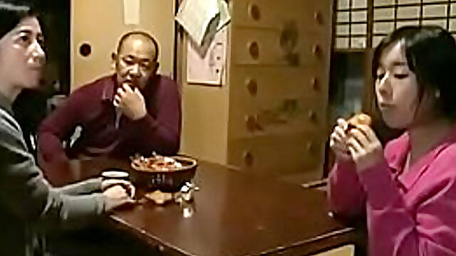 Japanese MILF blindfolded while hubby fucks busty Shiori