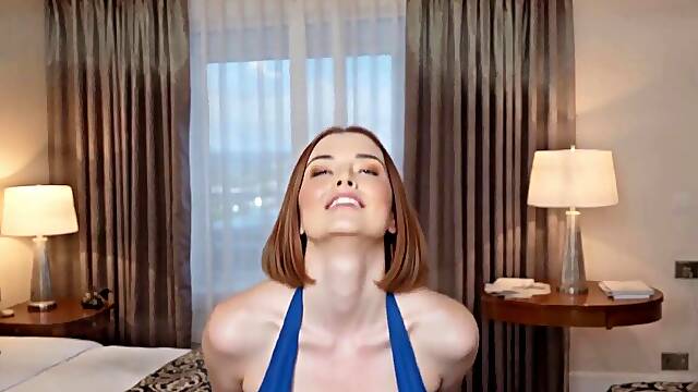 Young French babe Cassandra signs the contract for her first porn film