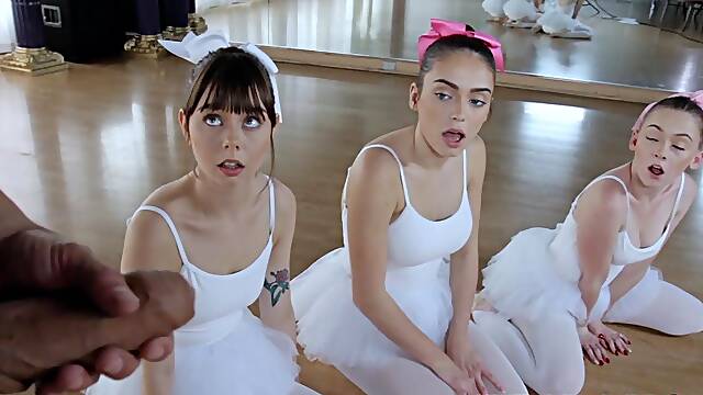 Teen ballerinas get fucked and stretched by huge uncut dick
