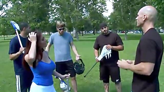 Honey redhead Sophie Dee in amazing sport XXX video