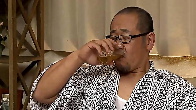 A Woman With Her Step-father With Yui Hatano