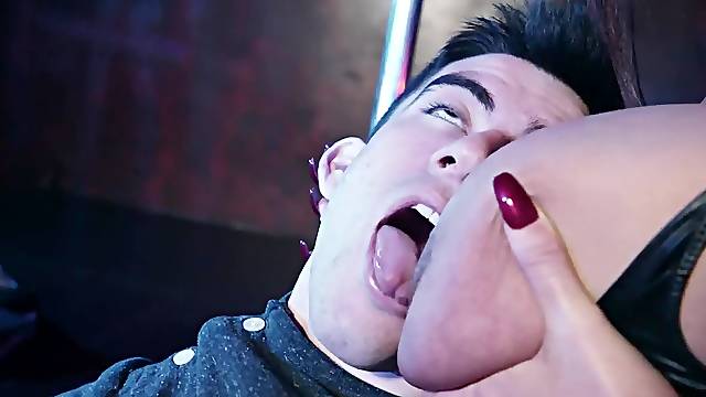 Strippers congratulate birthday boy by interracial threesome sex