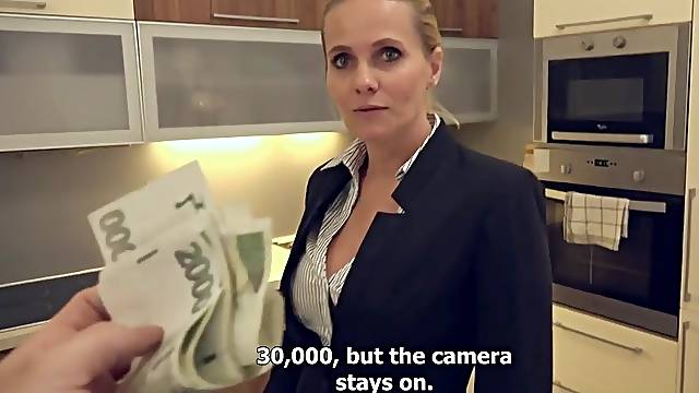 Hot amateur milf fucked for cash
