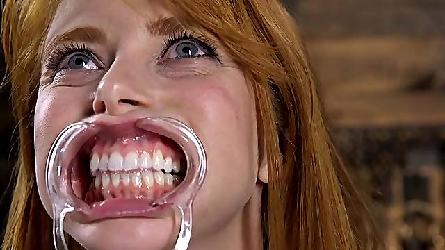 Natural big-titted redhead whipped in metal stock