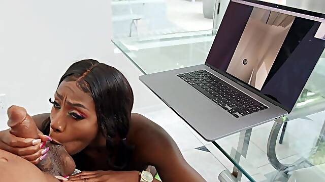 Huge Breasted Ebony Mystique Gives Her Man Jovan Jor