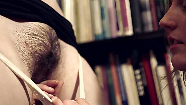 Hairy Lesbian Action In Library