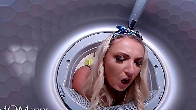 MOMxxx Free use of large natural melons step mama Crystal Swift during the time that that babe does her chores